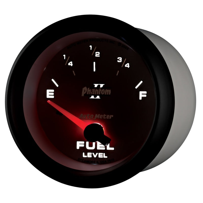 AutoMeter Gauge Fuel Level 2-5/8in. 240 Ohm(e) to 33 Ohm(f) Elec Phantom II AutoMeter Gauges