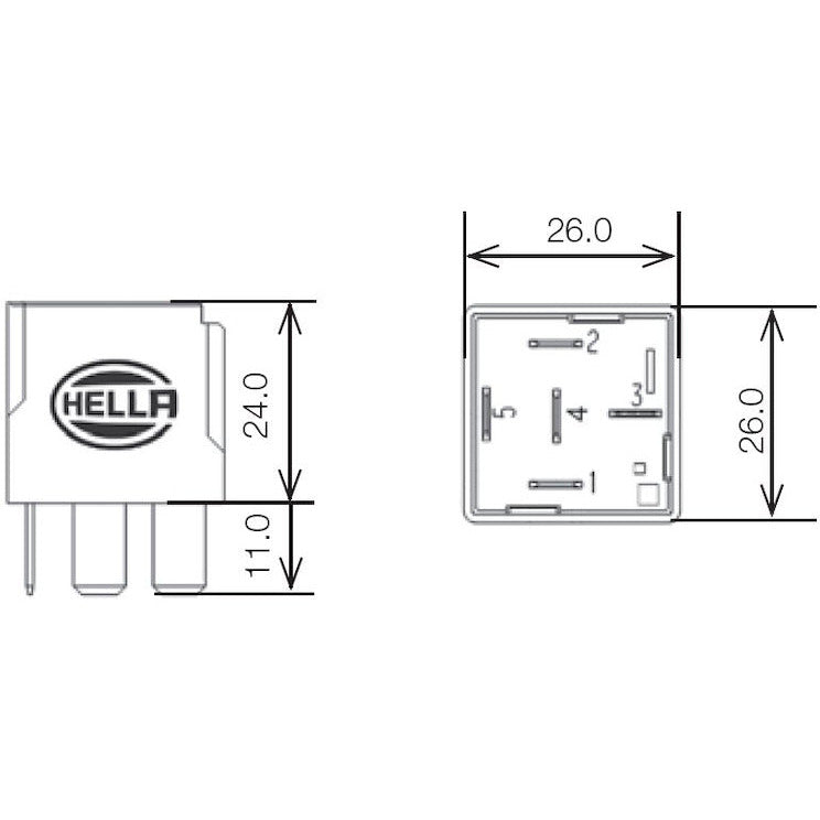 Hella Relay 12V 20/40A Spdt Res Hella Light Accessories and Wiring