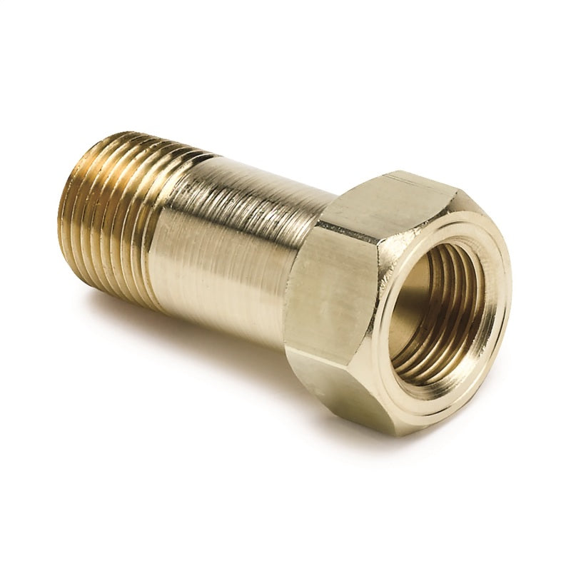 AutoMeter Fitting Adapter 3/8in. NPT Male Extension Brass For Mech. Temp. Gauge AutoMeter Gauges