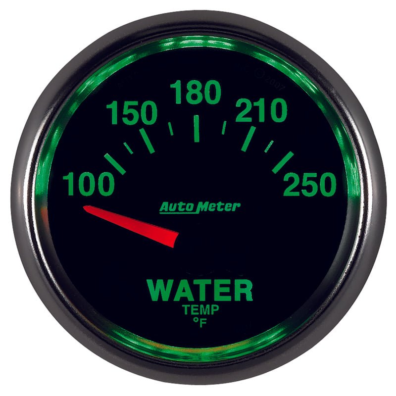 Autometer GS 52mm 100-250 Deg F Short Sweep Electronic Water Temperature Gauge AutoMeter Gauges