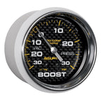 Autometer Marine Carbon Fiber Gauge 2-5/8in Mechanical Vacuum/Boost Gauge 30INHG-30PSI AutoMeter Gauges