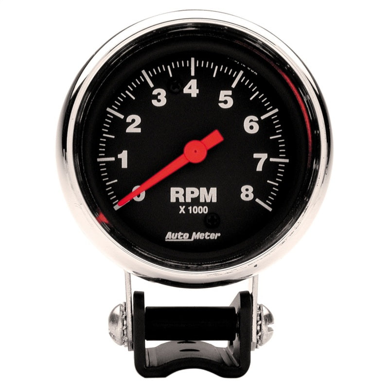 AutoMeter Gauge Tachometer 2-5/8in. 8K RPM Pedestal Traditional Chrome AutoMeter Gauges