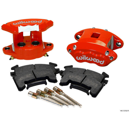 Wilwood D154 Rear Caliper Kit - Red 1.12 / 1.12in Piston 0.81in Rotor Wilwood Big Brake Kits