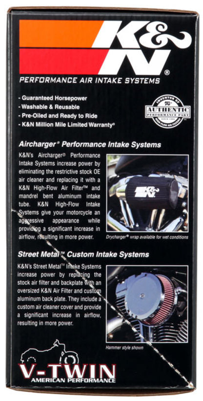 K&N Street Metal  Intake System Black for Harley Davidson