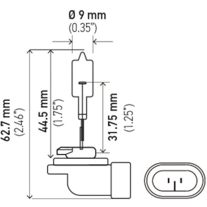 Hella Bulb 888 12V 50W PGJ13 T3.25 Hella Bulbs