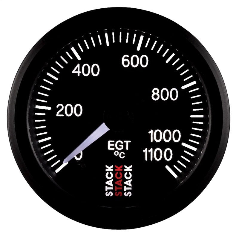 Autometer Stack 52mm 0-1100 Deg C Pro Stepper Motor Exhaust Gas Temp Gauge - Black AutoMeter Gauges