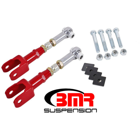 BMR 15-17 S550 Mustang Rear On-Car Adj. Rod Ends Toe Rods - Red BMR Suspension Suspension Arms & Components