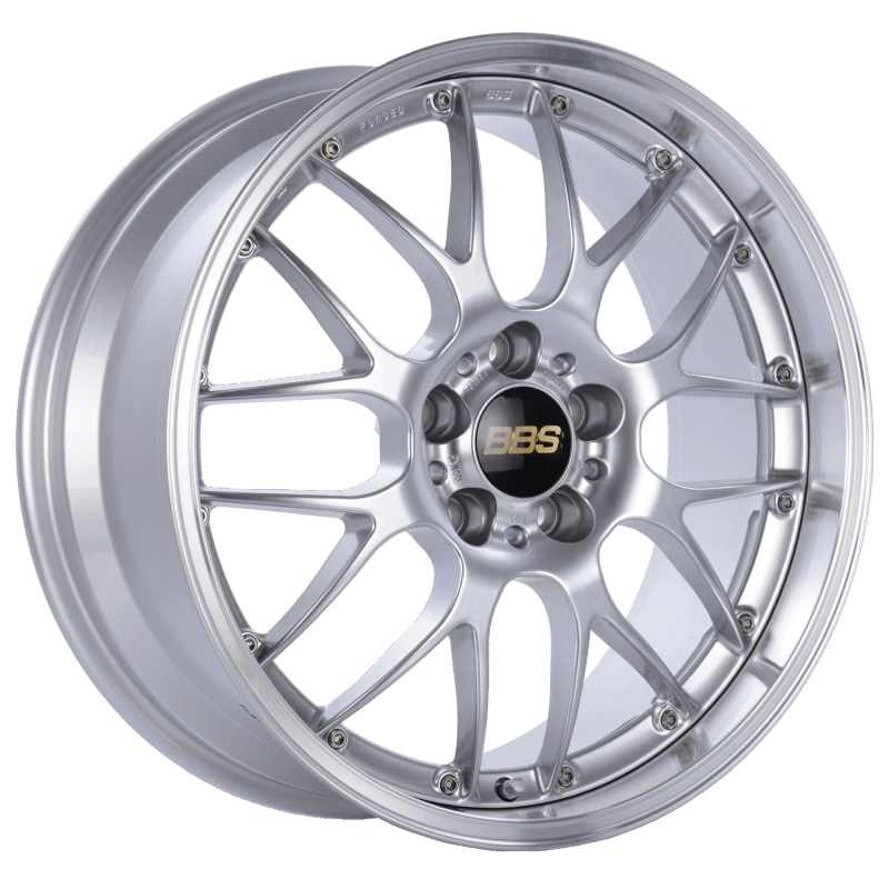 BBS RS-GT 18x8 5x130 ET50 CB71.6 Diamond Silver Center Diamond Cut Lip Wheel BBS Wheels - Forged