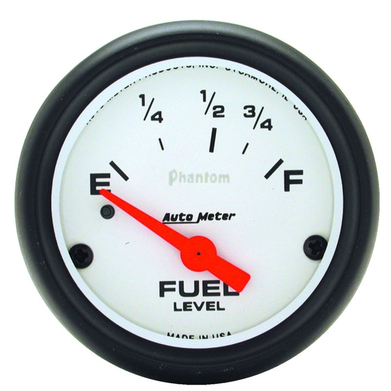 Autometer Phantom Fuel Level 2 5/8in 0 ohm to 90 ohm Electric Gauge AutoMeter Gauges