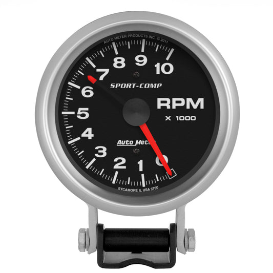 Autometer Standard 3-3/4in 10,000 RPM Pedestal Mount Tachometer Sport Comp AutoMeter Gauges