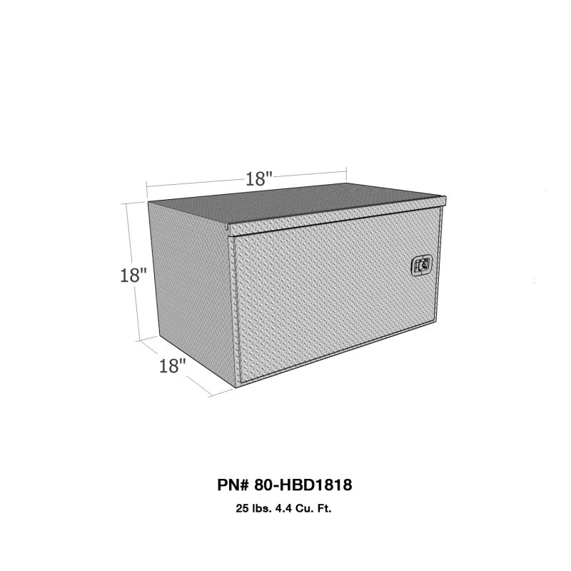 Westin/Brute HD Under Body 18in x 18in Swing Door - Aluminum