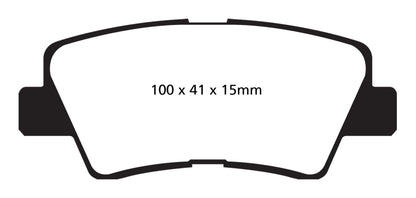 EBC 09-11 Hyundai Azera 3.3 Greenstuff Rear Brake Pads