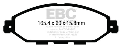 EBC 12-13 Infiniti JX35 3.5 Greenstuff Front Brake Pads