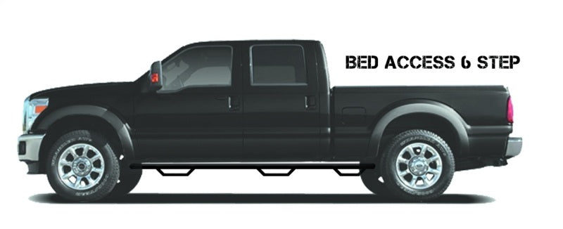 N-Fab Nerf Step 15-17 Ford F-150 SuperCrew 5.5ft Bed - Tex. Black - Bed Access - 3in