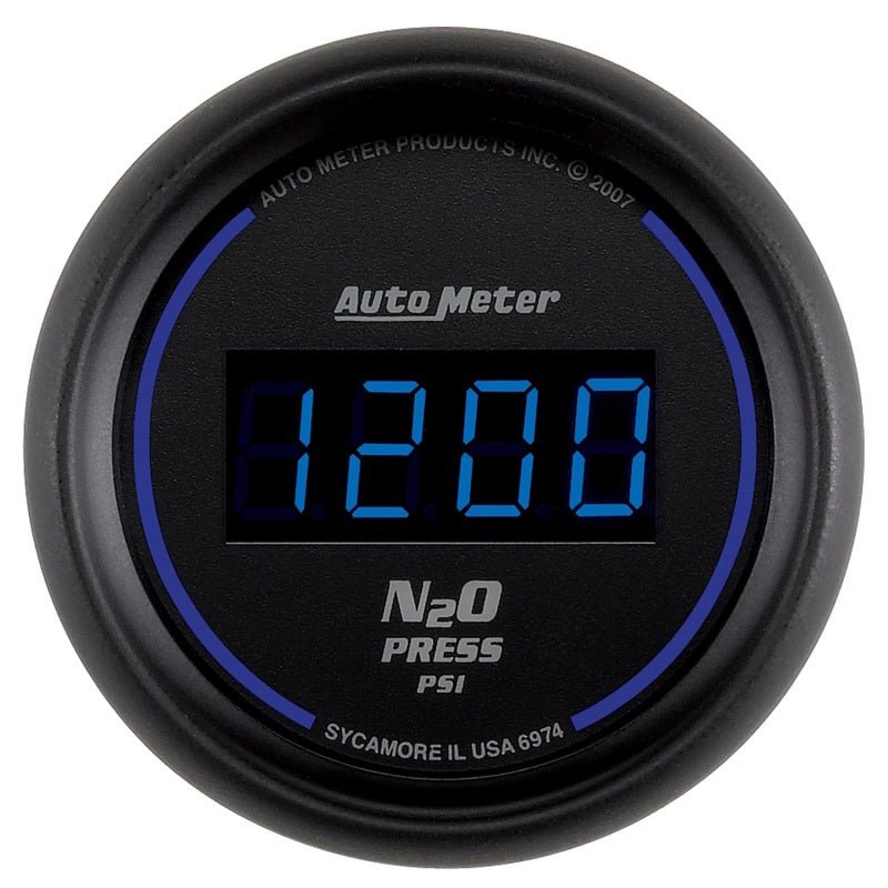 Autometer Ultra-Lite 2-1/16in 1600 PSI Digital Nitrous Pressure Gauge - Black AutoMeter Gauges