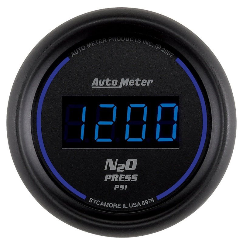 Autometer Ultra-Lite 2-1/16in 1600 PSI Digital Nitrous Pressure Gauge - Black AutoMeter Gauges