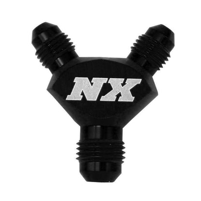 Nitrous Express 4AN x 4AN x 4AN Billet Pure-Flo Y Fitting - Black