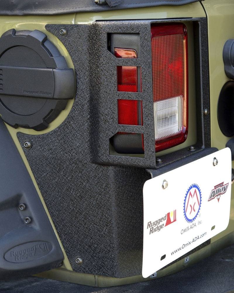 Rugged Ridge XHD Corner Guard Rear 07-18 Jeep Wrangler JKU 4 Door Rugged Ridge Body Armor & Rock Rails