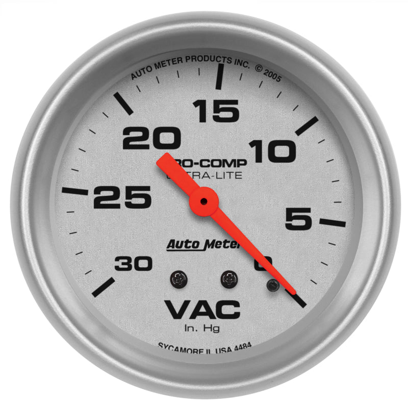 AutoMeter Gauge Vacuum 2-5/8in. 30Inhg Mechanical Ultra-Lite AutoMeter Gauges