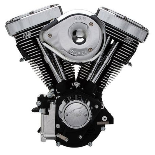 S&S Cycle 84-98 Carbureted Non-Catalyst BT V80R Complete Assembled Engine - Black Finish