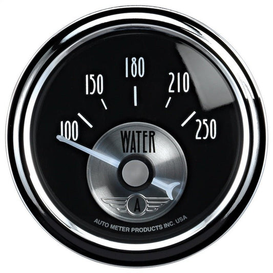 Autometer Prestige Series 52mm 100-250 Deg F Short Sweep Electronic Water Temperature Gauge AutoMeter Gauges
