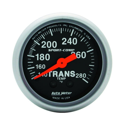 Autometer Sport Comp 140-280F Trans Temp Gauge AutoMeter Gauges