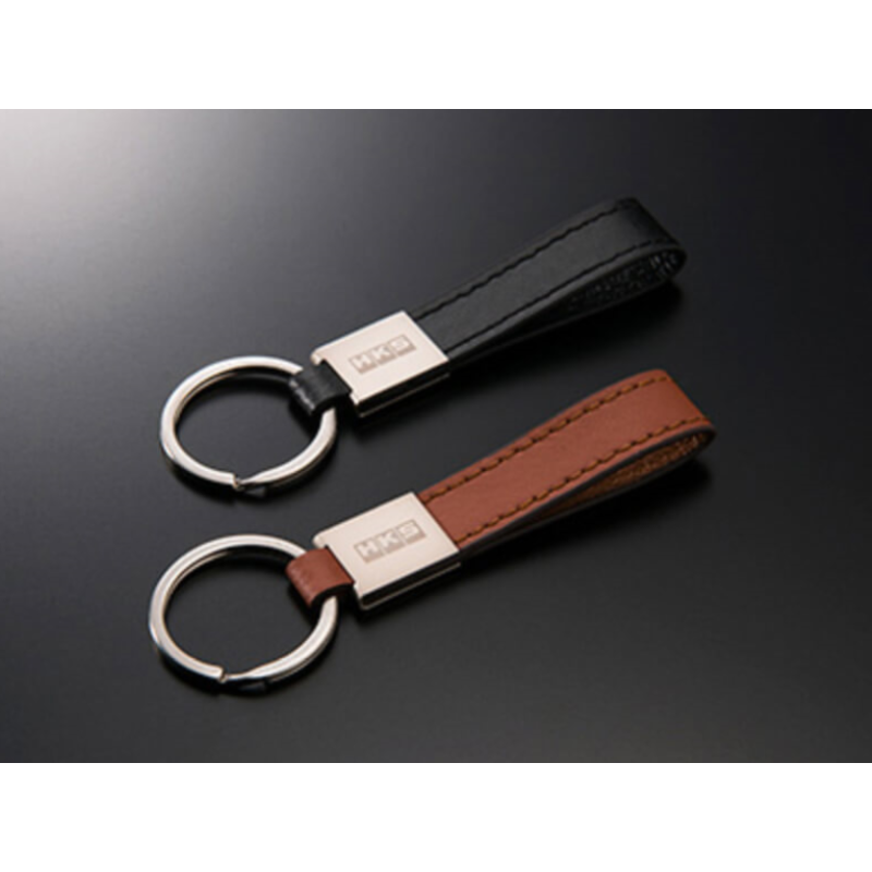 HKS HKS LEATHER KEYRING BLACK HKS Uncategorized