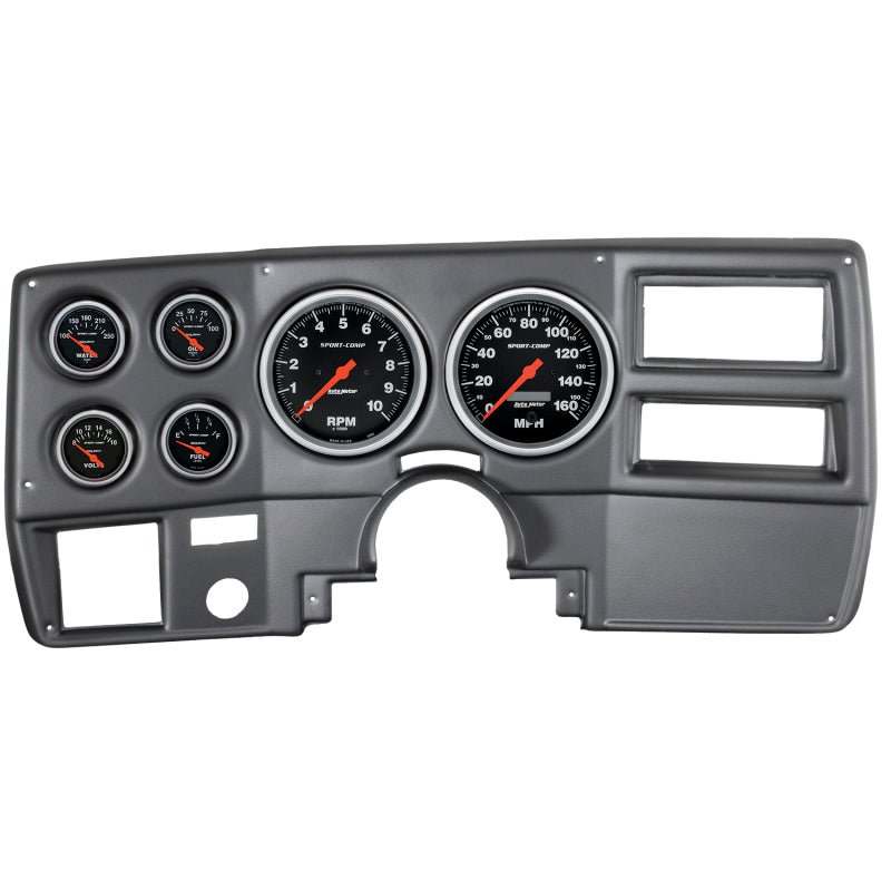 Autometer Sport-Comp 73-83 Chevy Truck/ Suburban Dash Kit 6pc Tach / MPH / Fuel / Oil / WTMP / Volt AutoMeter Gauges