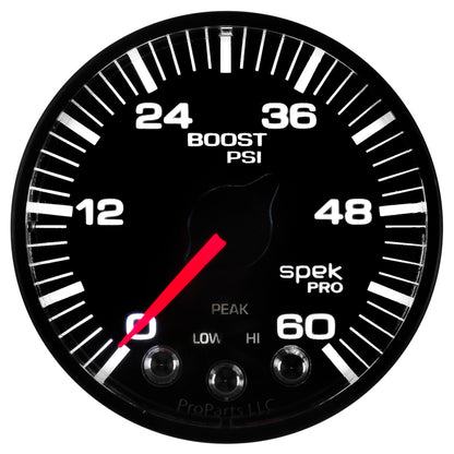 Autometer Spek-Pro 52.4mm 0-60 PSI Digital Stepper Motor Boost Gauge AutoMeter Gauges