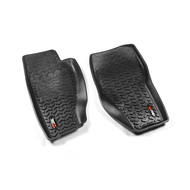 Rugged Ridge Floor Liner Front Black 2008-2013 Jeep Liberty KK Rugged Ridge Floor Mats - Rubber