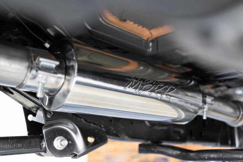 MBRP 18-20 Jeep Wrangler JL 2.5in Single Rear Exit Cat Back Exhaust - Aluminum