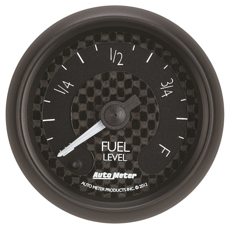 Autometer GT Series 52mm Full Sweep Electronic 0-280 ohm Fuel Level Programmable Empty-Full Range AutoMeter Gauges