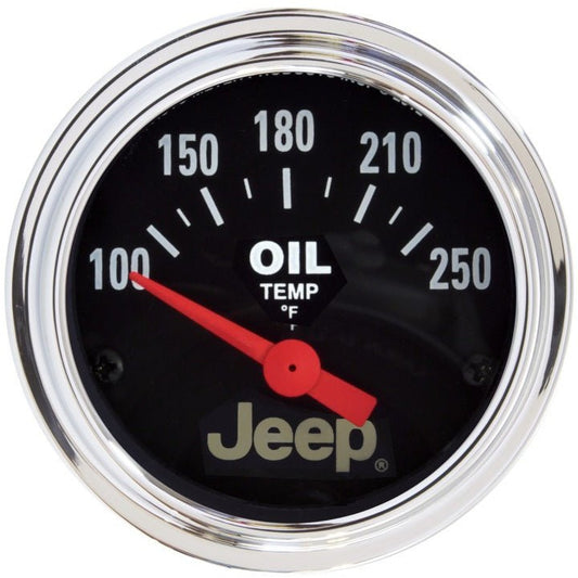 Autometer Jeep 52.4mm Short Sweep Electronic 100-250 Def F Oil Temperature Gauge AutoMeter Gauges