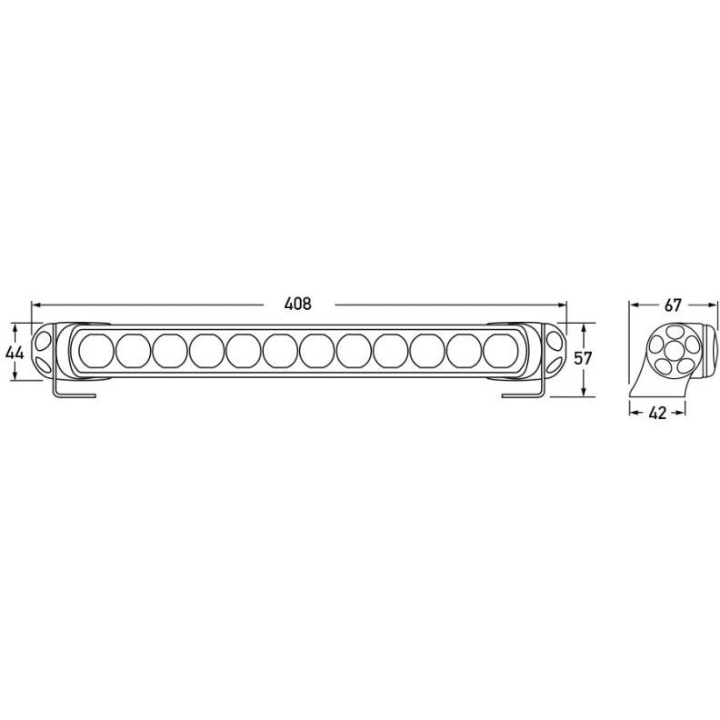 Hella Led Light Bar 350 / 14in Driving Beam - Clear Hella Light Bars & Cubes