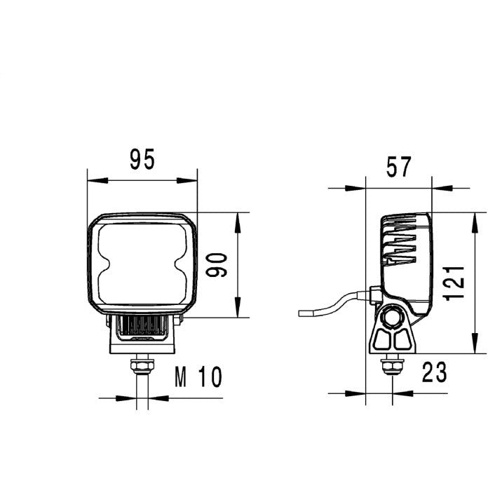 Hella Work Lamp Na 0Gr Md1224 LtDt Rl15 1Ga Hella Work Lights