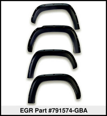 EGR 14+ Chev Silverado 6-8ft Bed Bolt-On Look Color Match Fender Flares - Set - Black