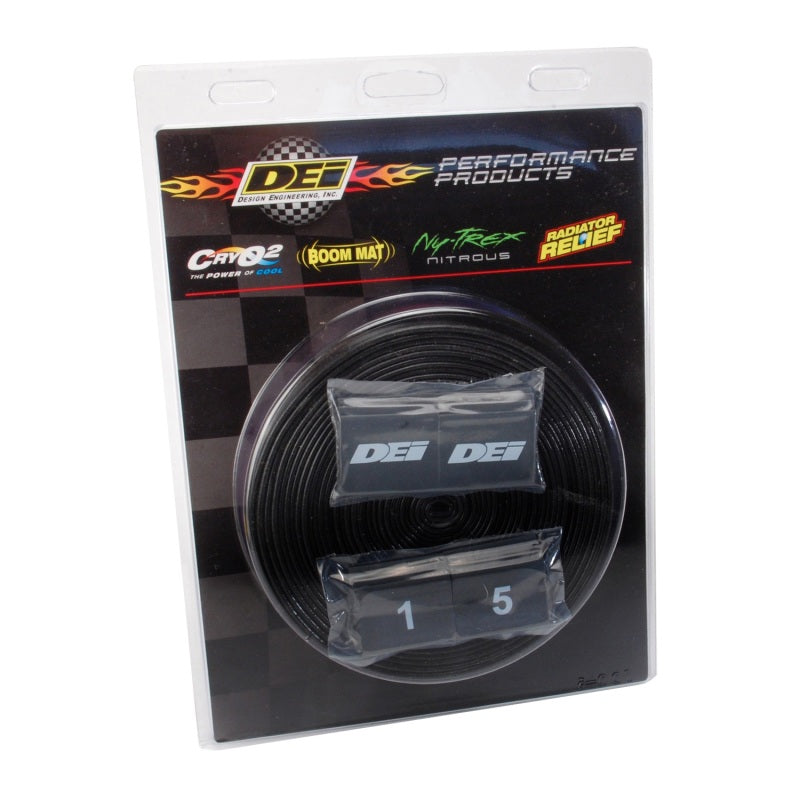 DEI Silicone Protect-A-Sleeve 3/8in - Silicone Fiberglass - 50ft - Black DEI Thermal Sleeves