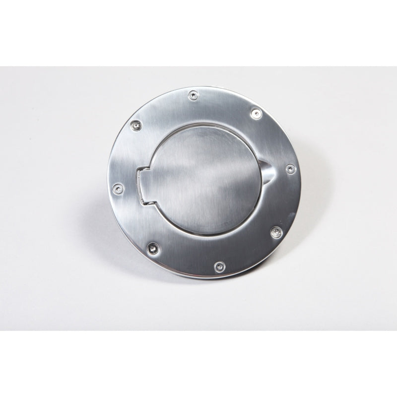 Rugged Ridge Non-Locking Gas Cap Door Polished Alum 97-06 Wrang Rugged Ridge Fuel Caps