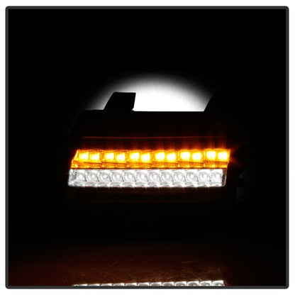 Spyder Jeep Wrangler 2018-2019 (Halogen Model Only) LED Front Bumper Lights - Seq. Signal - Chrome