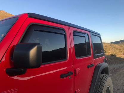 EGR 2018 jeep Wrangler JL SlimLine In-Channel WindowVisors Set of 4 - Dark Smoke