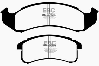 EBC 94-99 Buick Le Sabre (FWD) 3.8 Greenstuff Front Brake Pads