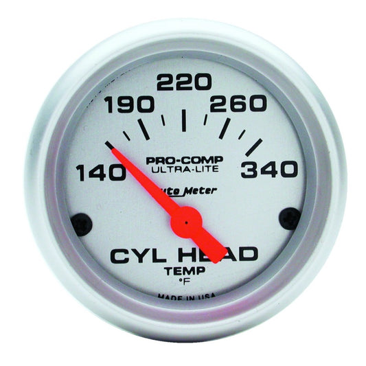 AutoMeter Gauge Cylinder Head Temp 2-1/16in. 140-340 Deg. F Electric Ultra-Lite AutoMeter Gauges