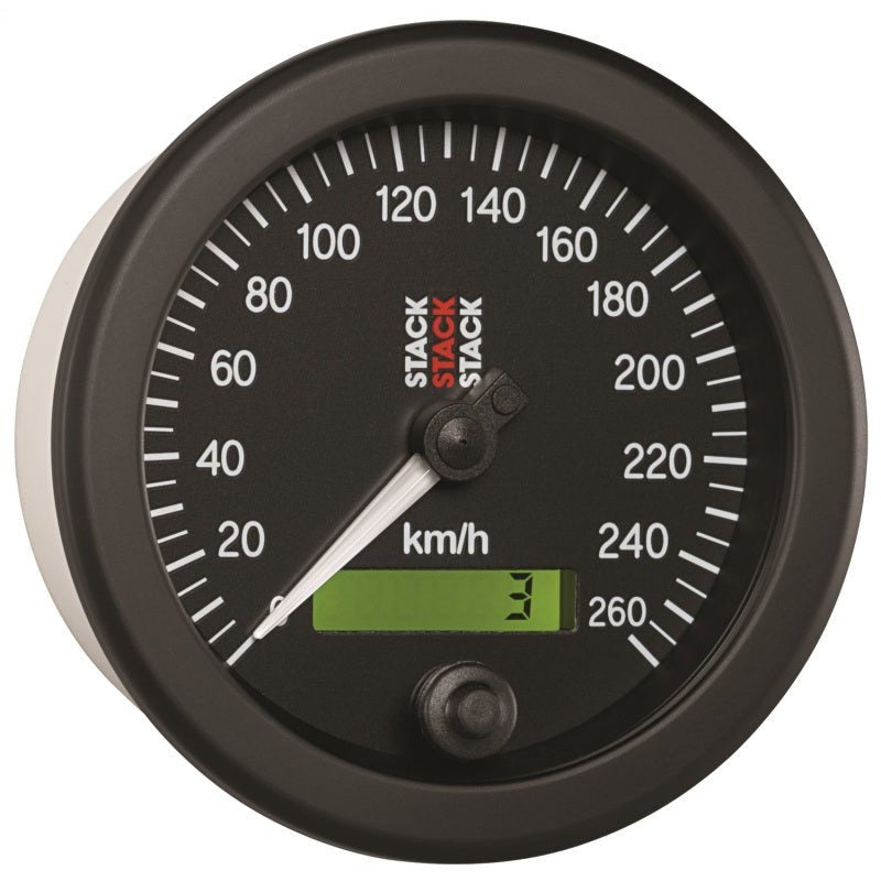 Autometer Stack 88mm 0-260 KM/H Electronic Speedometer - Black AutoMeter Gauges