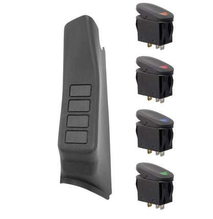 Rugged Ridge A-Pillar Switch Pod Kit Black LHD 07-10 (JK) Rugged Ridge Dash & Interior Trim