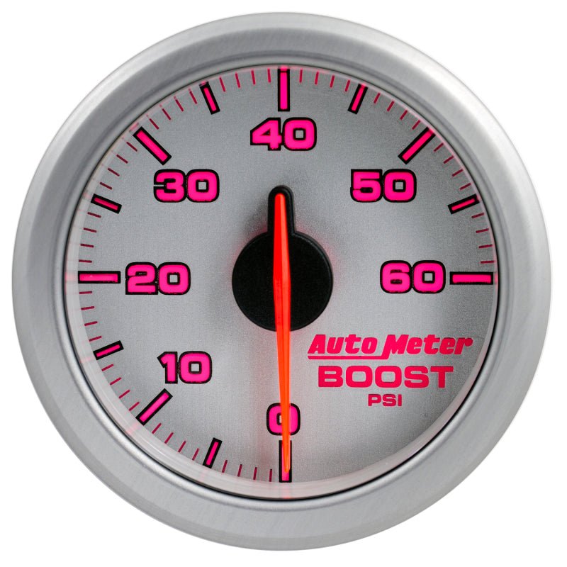 Autometer Airdrive 2-1/6in Boost Gauge 0-60 PSI - Silver AutoMeter Gauges