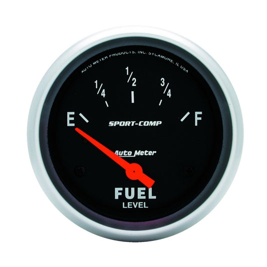 AutoMeter Gauge Fuel Level 2-5/8in. 0 Ohm(e) to 30 Ohm(f) Elec Sport-Comp AutoMeter Gauges