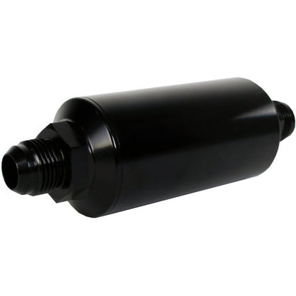 Aeromotive In-Line Filter - AN -10 size Male - 10 Micron Microglass Element - Bright-Dip Black Aeromotive Fuel Filters