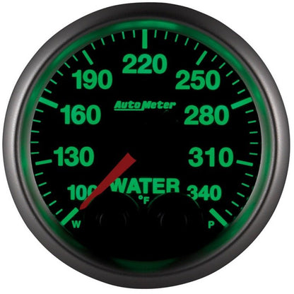 Autometer Elite 52mm 100-340 Deg F Water Temperature Peak and Warn Gauge w/ Electonic Control AutoMeter Gauges