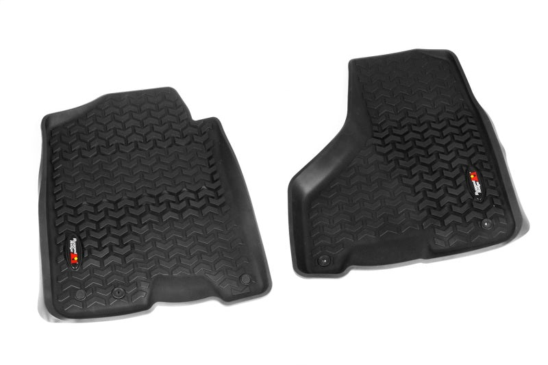 Rugged Ridge Floor Liner Front Black 2009-2018 Dodge Ram 1500 / 2500 / 3500 Crew Cab Rugged Ridge Floor Mats - Rubber