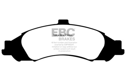 EBC 03-04 Pontiac GTO 5.7 (Solid Rear Rotors) Redstuff Front Brake Pads